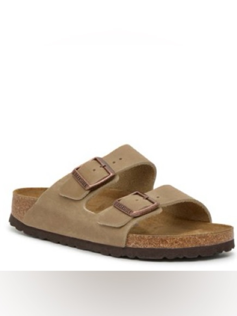 NWOT Birkenstock men’s size 12 Arizona sandal in light brushed taupe leather